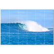 Waves Ceramic Tile Wall Mural PT501165. 36" W x 24" H (24) 6x6 tiles - Furniture4Design