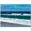 Waves Ceramic Tile Wall Mural PT501170. 32" W x 24" H (12) 8x8 tiles - Furniture4Design