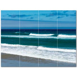 Waves Ceramic Tile Wall Mural PT501170. 32" W x 24" H (12) 8x8 tiles - Furniture4Design