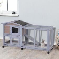 Wood Rabbit Hutch Rabbit Cage Bunny Hutch Rolling Large Bunny Cage Indoor - Furniture4Design