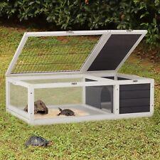 Wooden Tortoise Habitat Indoor & Outdoor Large Transparent Tortoise Enclosure - Furniture4Design