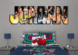 WWE Wrestlers PERSONALIZED NAME Decal WALL STICKER Art Mural Boys Bedroom WP17 - Furniture4Design